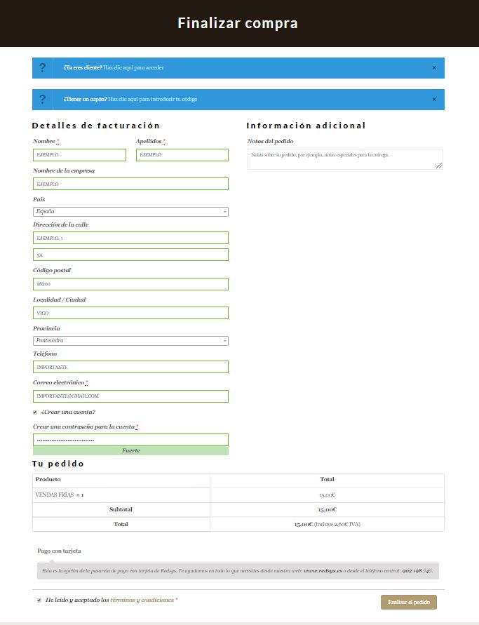 finalizar compra online taiyang vigo paso 2