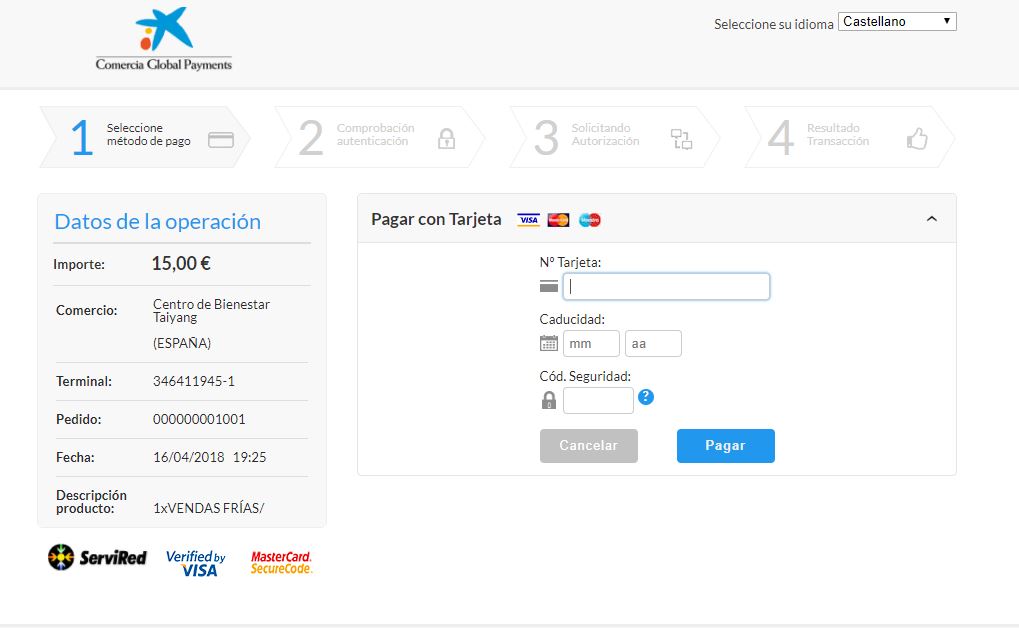 paso final pago en tienda online de masajes taiyang